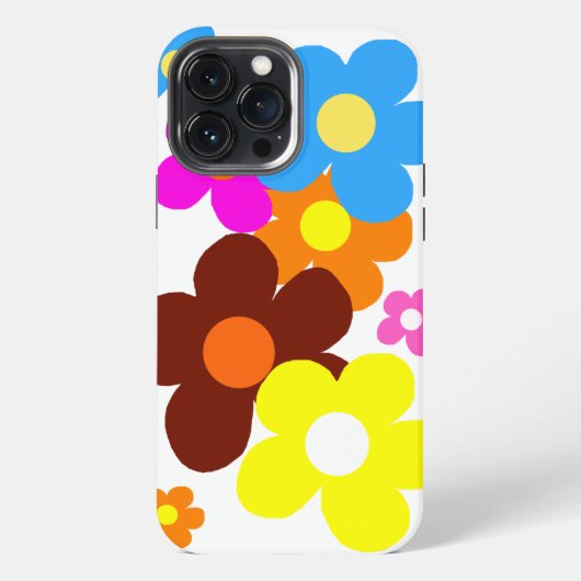 Etui iPhone 13 Pro Max Fleurs heureuses (Verso)