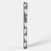 Etui iPhone 13 Pro Max Fleurs Rétro Vert Sauge (Côté droit)
