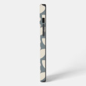 Etui iPhone 13 Pro Max Fleurs Rétro Vert Sauge (Côté gauche)