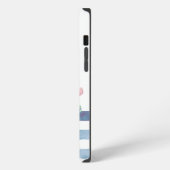 Etui iPhone 13 Pro Max Fleurs Succulentes Rayures Cactus (Côté gauche)