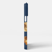 Etui iPhone 13 Pro Max Floral bleu et or iPhone 13 Coque (Côté droit)