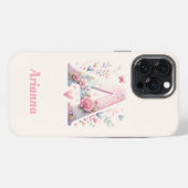 Etui iPhone 13 Pro Max Floral Monogram iPhone 13 Pro Max Coque (Verso Horizontal)