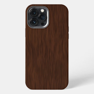 Etui iPhone 13 Pro Max Fond à grain de bois rugueux foncé