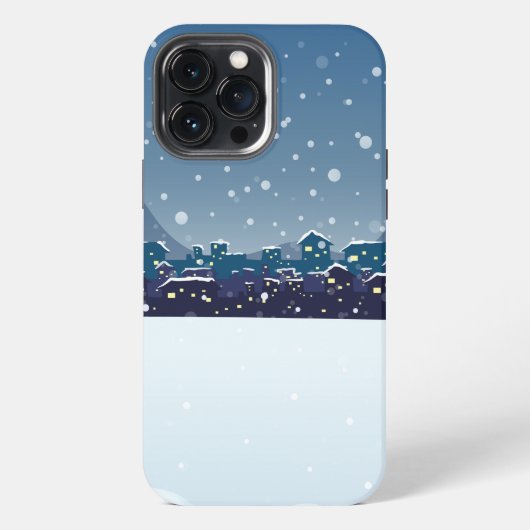 Etui iPhone 13 Pro Max Fond de nuit d'hiver (Verso)