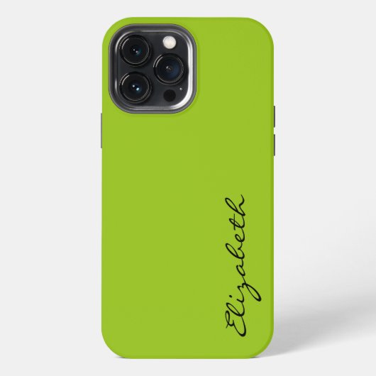 Etui iPhone 13 Pro Max Fond vert uni (Verso)