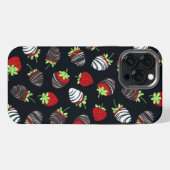 Etui iPhone 13 Pro Max Fraises trempées au chocolat (Verso Horizontal)