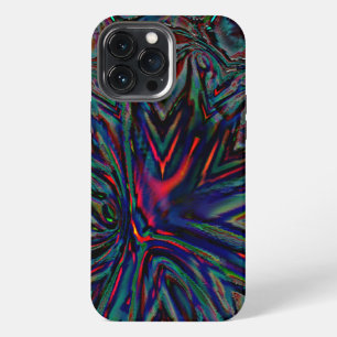 Etui iPhone 13 Pro Max Frottis en relief foncé numérique rouillé et rusti