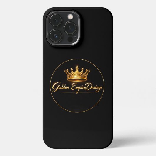 Etui iPhone 13 Pro Max funda diseño dorado (Verso)