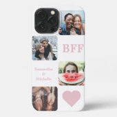 Etui iPhone 13 Pro Max Garde-photo rose BFF moderne (Verso)