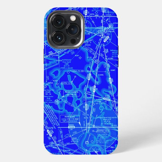 Etui iPhone 13 Pro Max Graphique aéronautique (Verso)
