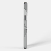 Etui iPhone 13 Pro Max Gris Géométrique (Côté droit)