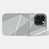 Etui iPhone 13 Pro Max Gris Géométrique (Verso Horizontal)