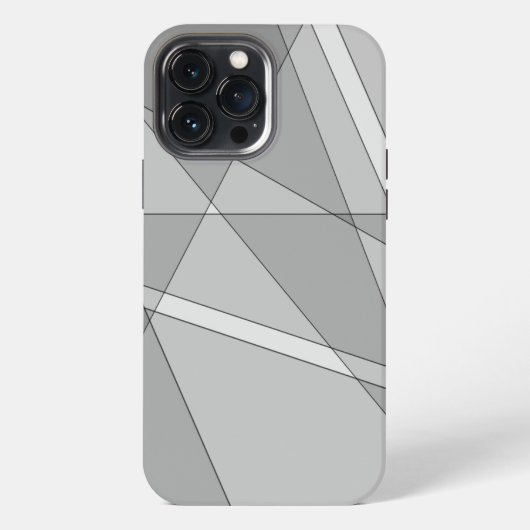 Etui iPhone 13 Pro Max Gris Géométrique (Verso)