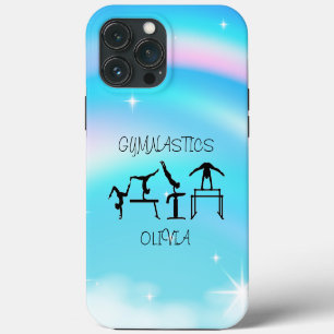 Etui iPhone 13 Pro Max Gymnastique féminine Tourbillons arc-en-ciel