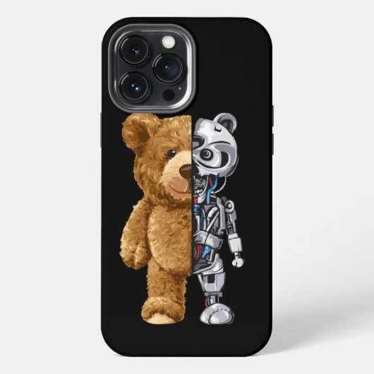 Etui iPhone 13 Pro Max Half Bear Half Robot (Verso)
