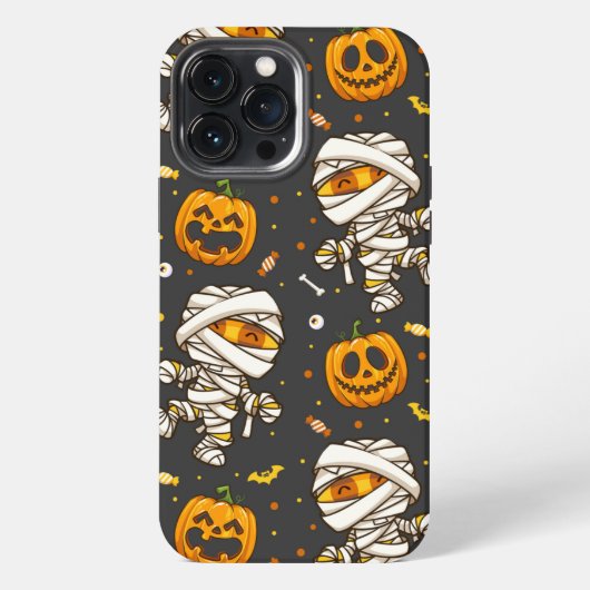 Etui iPhone 13 Pro Max Halloween Mummies iPhone 13 Coque-Mate (Verso)