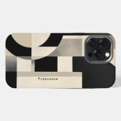 Etui iPhone 13 Pro Max Harmonie dans les nuances : Composition abstraite (Verso Horizontal)