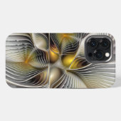 Etui iPhone 13 Pro Max Illusion d'optique abstrait 3D fractal avec profon (Verso Horizontal)