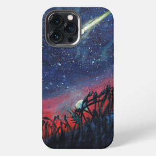 Etui iPhone 13 Pro Max Illustration de faire un vœu sur une étoile filant