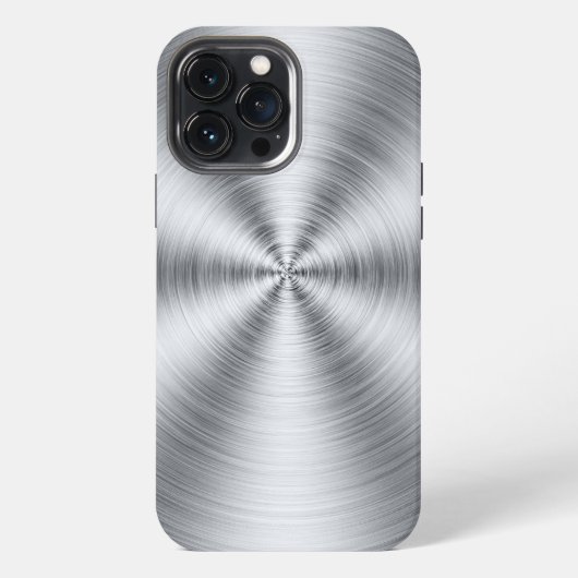 Etui iPhone 13 Pro Max Impression acier inoxydable Sunburst (Verso)