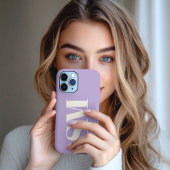 Etui iPhone 13 Pro Max Initiale monogramme lavande élégant