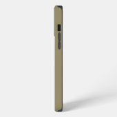 Etui iPhone 13 Pro Max Initiales de monogramme vert olive élégant (Côté gauche)
