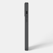 Etui iPhone 13 Pro Max Initiales monogrammes crème et gris (Côté gauche)