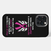 Etui iPhone 13 Pro Max Invincible/Son...Cancer du sein (Verso Horizontal)