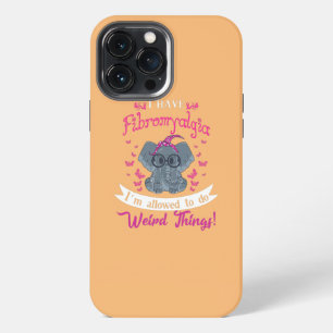 Etui iPhone 13 Pro Max J'ai une éléphant mignon de sensibilisation à la f