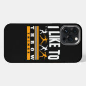 Etui iPhone 13 Pro Max J'aime Lancer Des Choses Athlétisme Lanceur (Verso Horizontal)