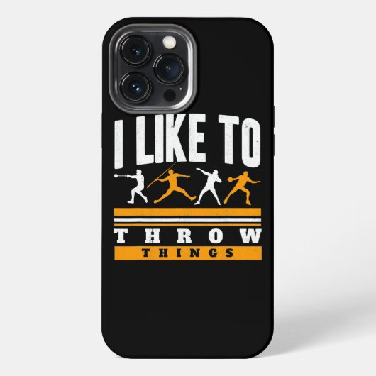 Etui iPhone 13 Pro Max J'aime Lancer Des Choses Athlétisme Lanceur (Verso)