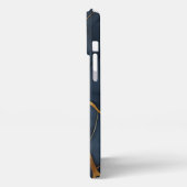 Etui iPhone 13 Pro Max Japonais Kintsugi bleu foncé (Côté gauche)