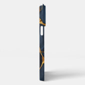 Etui iPhone 13 Pro Max Japonais Kintsugi bleu foncé (Côté droit)