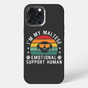 Etui iPhone 13 Pro Max Je suis le soutien émotionnel humain de mon chien