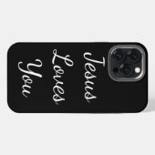 Etui iPhone 13 Pro Max Jésus vous aime (Verso Horizontal)