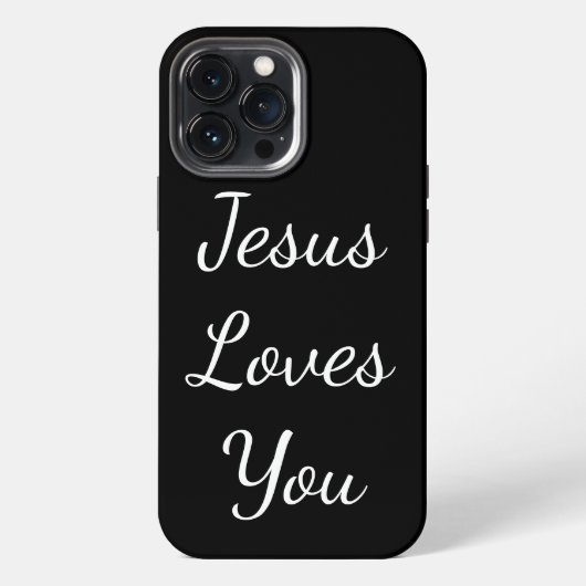 Etui iPhone 13 Pro Max Jésus vous aime (Verso)