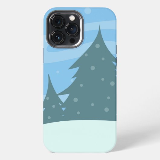 Etui iPhone 13 Pro Max Joli fond d'hiver (Verso)