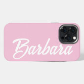 Etui iPhone 13 Pro Max Joli Nom Féminin Rose (Verso Horizontal)
