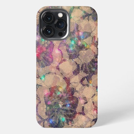 Etui iPhone 13 Pro Max Joli Roses de dentelle (Verso)