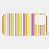 Etui iPhone 13 Pro Max Jolies rayures blanches jaunes (Verso Horizontal)