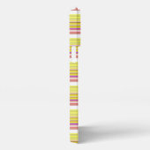 Etui iPhone 13 Pro Max Jolies rayures blanches jaunes (Côté droit)
