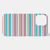 Etui iPhone 13 Pro Max Jolies rayures grises aqua (Verso Horizontal)