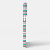 Etui iPhone 13 Pro Max Jolies rayures grises aqua (Côté droit)