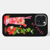 Etui iPhone 13 Pro Max Jus de fraise boisson fraîche (Verso Horizontal)