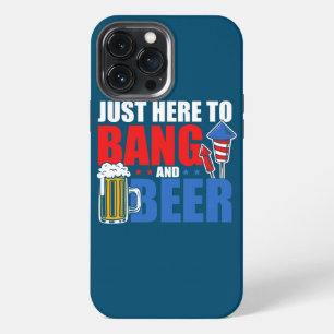 Etui iPhone 13 Pro Max Juste ici pour exploser et feu d'artifice de bière