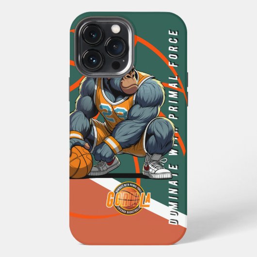Etui iPhone 13 Pro Max La force primordiale du Basketball (Verso)