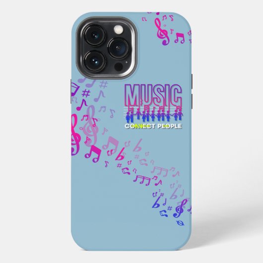Etui iPhone 13 Pro Max La musique rapproche les gens | (Verso)