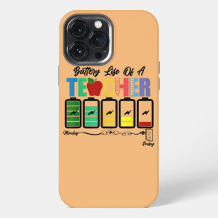 Etui iPhone 13 Pro Max La vie de batterie d'un professeur Drôle de vie d'