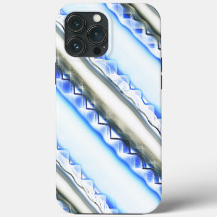 Etui iPhone 13 Pro Max Lacelike sur de larges bandes en bleu teinte pour