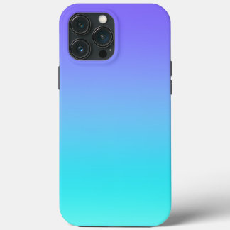 Etui iPhone 13 Pro Max Lavande à dégradé Turquoise Aqua